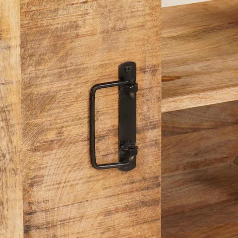 vidaXL Bathroom Sink Cabinet 71 x 33 x 58 cm Solid Mango wood, Iron