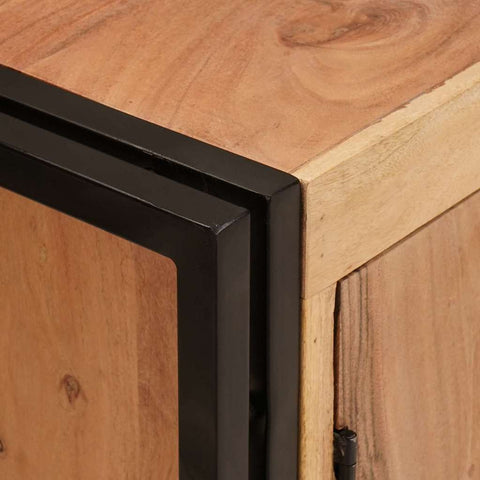 vidaXL Bathroom Sink Cabinet 71 x 33 x 58 cm Solid Acacia wood, Iron