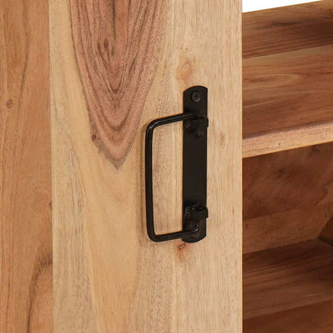 vidaXL Bathroom Sink Cabinet 71 x 33 x 58 cm Solid Acacia wood, Iron