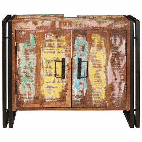 vidaXL Bathroom Sink Cabinet 71 x 33 x 58 cm Solid Reclaim wood, Iron