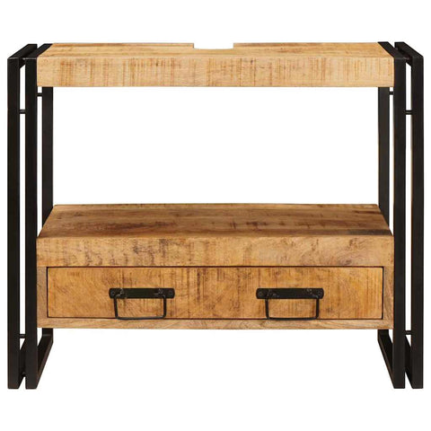 vidaXL Bathroom Sink Cabinet 71 x 33 x 58 cm Solid Mango wood, Iron