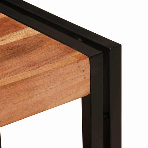 vidaXL Bathroom Sink Cabinet 71 x 33 x 58 cm Solid Acacia wood, Iron