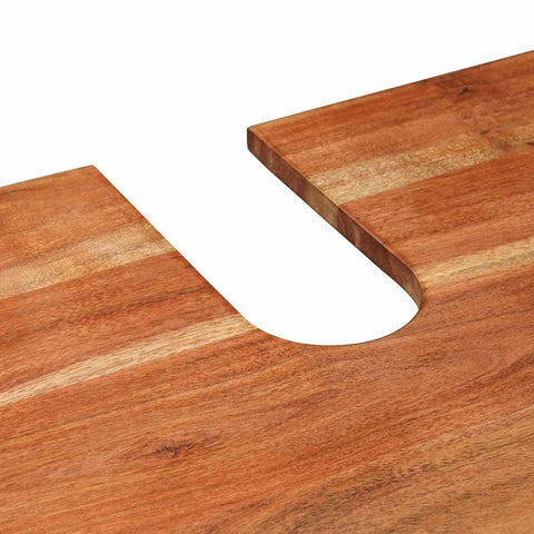 vidaXL Bathroom Sink Cabinet 71 x 33 x 58 cm Solid Acacia wood, Iron