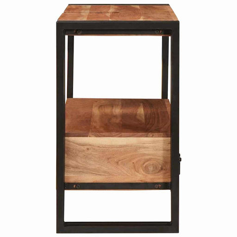 vidaXL Bathroom Sink Cabinet 71 x 33 x 58 cm Solid Acacia wood, Iron
