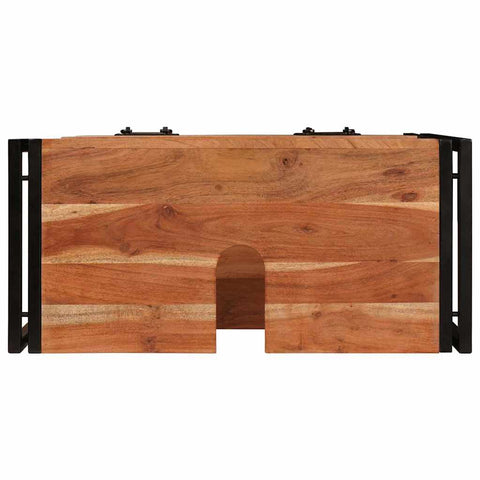 vidaXL Bathroom Sink Cabinet 71 x 33 x 58 cm Solid Acacia wood, Iron