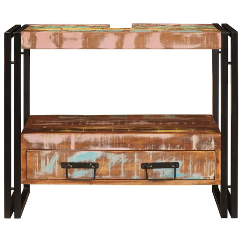 vidaXL Bathroom Sink Cabinet 71 x 33 x 58 cm Solid Reclaim wood, Iron