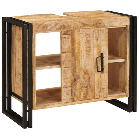 vidaXL Bathroom Sink Cabinet 71 x 33 x 58 cm Solid Mango wood, Iron