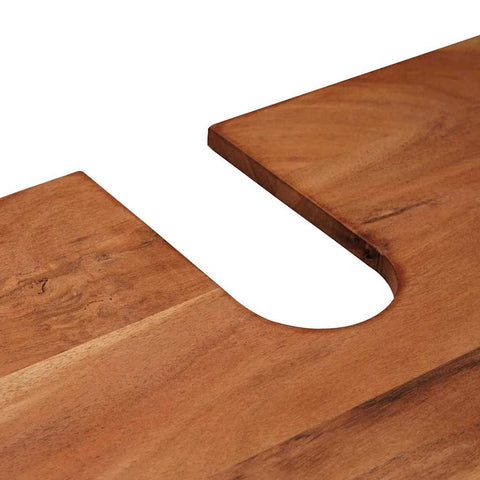 vidaXL Bathroom Sink Cabinet 71 x 33 x 58 cm Solid Acacia wood, Iron