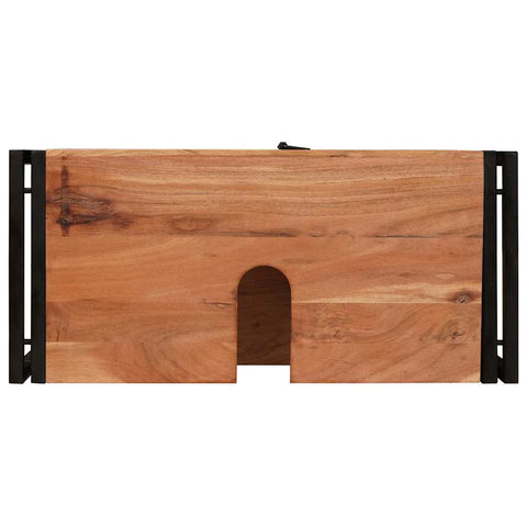 vidaXL Bathroom Sink Cabinet 71 x 33 x 58 cm Solid Acacia wood, Iron