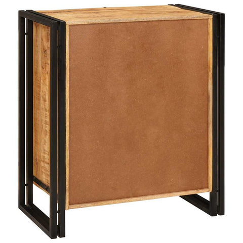 vidaXL Bedside Cabinet Brown 38 x 33 x 58 cm Soild rough mango wood