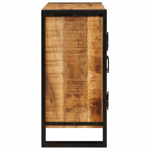 vidaXL Bedside Cabinet Brown 38 x 33 x 58 cm Soild rough mango wood