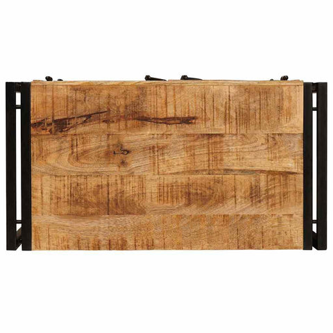 vidaXL Bedside Cabinet Brown 38 x 33 x 58 cm Soild rough mango wood