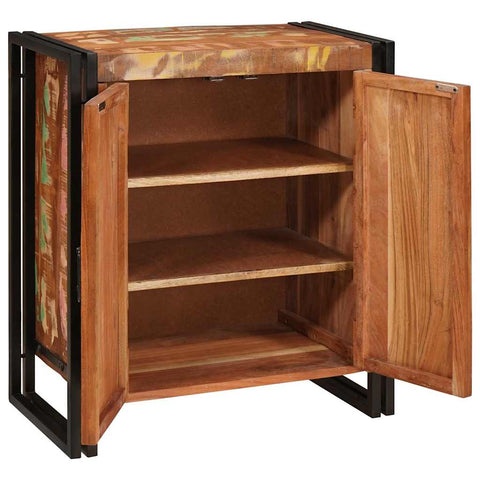 vidaXL Bedside Cabinet Multicolour Solid reclaimed wood