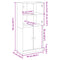 vidaXL Highboard with Doors Old Wood 68x37x142 cm Engineered Wood