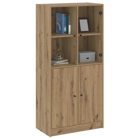 vidaXL Highboard with Doors Artisian Oak 68x37x142 cm Engineered Wood