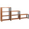 vidaXL Bookshelf 3 pcs Brown 80 x 30 x 110 cm Solid Acacia wood