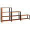 vidaXL Bookshelf 3 pcs Brown 80 x 30 x 110 cm Solid Acacia wood