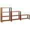 vidaXL Bookshelf 3 pcs Brown 80 x 30 x 110 cm Solid Acacia wood