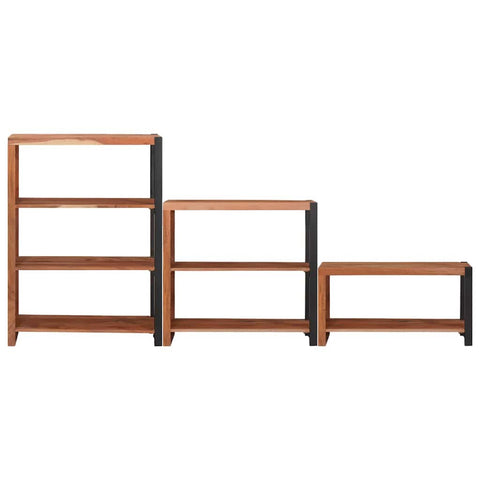vidaXL Bookshelf 3 pcs Brown 80 x 30 x 110 cm Solid Acacia wood