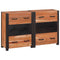 vidaXL Sideboard 3 pcs Brown 110 x 30 x 75 cm Solid Acacia wood