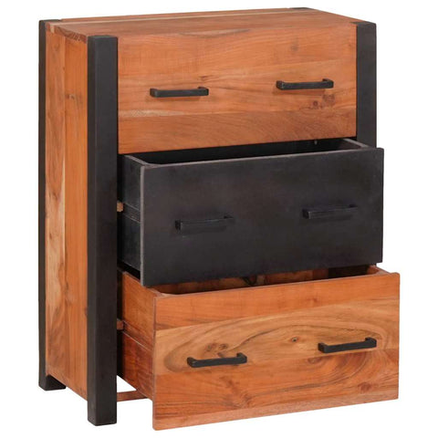 vidaXL Sideboard 3 pcs Brown 110 x 30 x 75 cm Solid Acacia wood