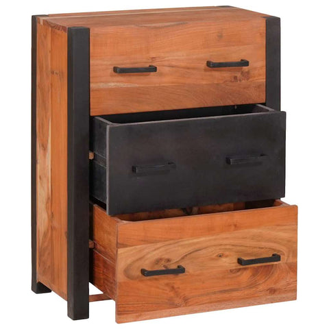 vidaXL Sideboard 3 pcs Brown 55 x 30 x 75 cm Solid Acacia wood