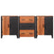 vidaXL Sideboard 3 pcs Brown 55 x 30 x 75 cm Solid Acacia wood