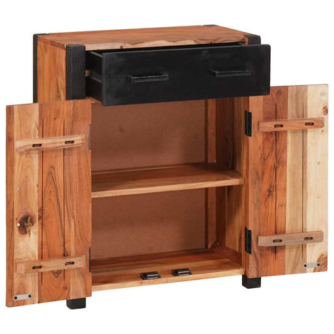 vidaXL Sideboard 2 pcs Brown 110 x 30 x 75 cm Solid Acacia wood