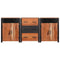 vidaXL Sideboard 3 pcs Brown 165 x 30 x 75 cm Solid Acacia wood