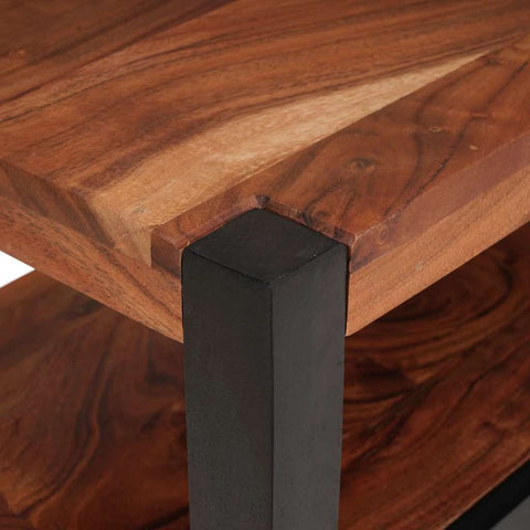 vidaXL Media Storage Cabinet with Drawer Brown Solid acacia wood