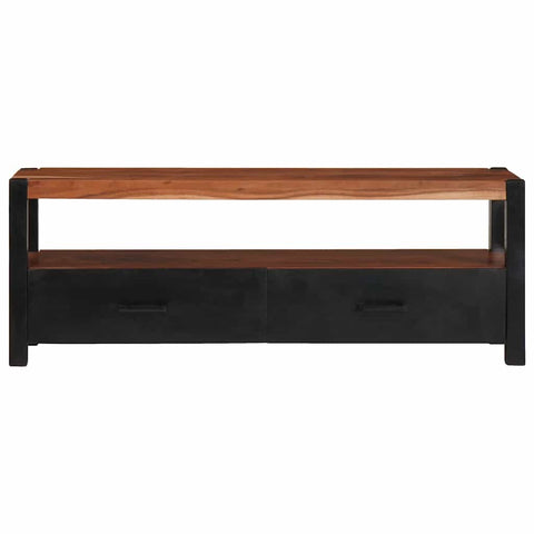 vidaXL Media Storage Cabinet with Drawer Brown Solid acacia wood