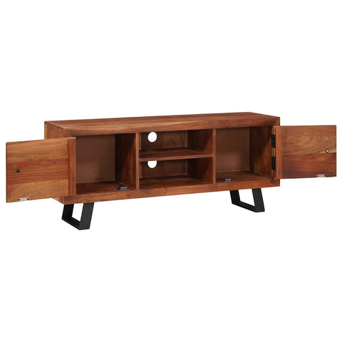 vidaXL Media Storage Cabinets & Racks with Door Brown 112 x 30 x 48 cm