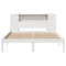 vidaXL Bookcase Bed without Mattress White 135x190 cm Double Solid Wood Pine