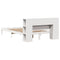 vidaXL Bookcase Bed without Mattress White 135x190 cm Double Solid Wood Pine