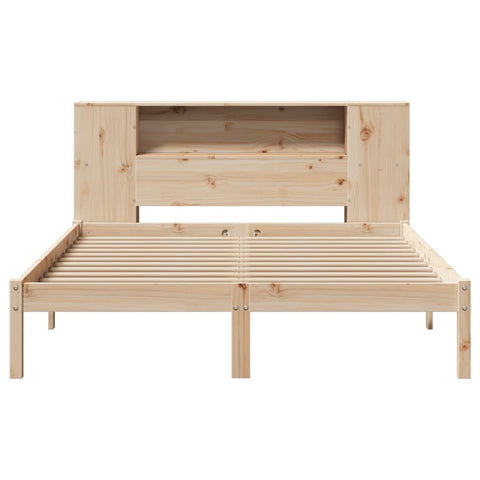 vidaXL Bookcase Bed without Mattress 140x190 cm Solid Wood Pine
