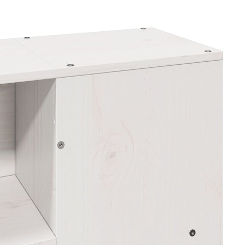 vidaXL Bookcase Bed without Mattress White 140x190 cm Solid Wood Pine