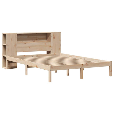 vidaXL Bookcase Bed without Mattress 140x200 cm Solid Wood Pine