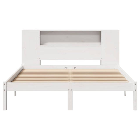 vidaXL Bookcase Bed without Mattress White 140x200 cm Solid Wood Pine