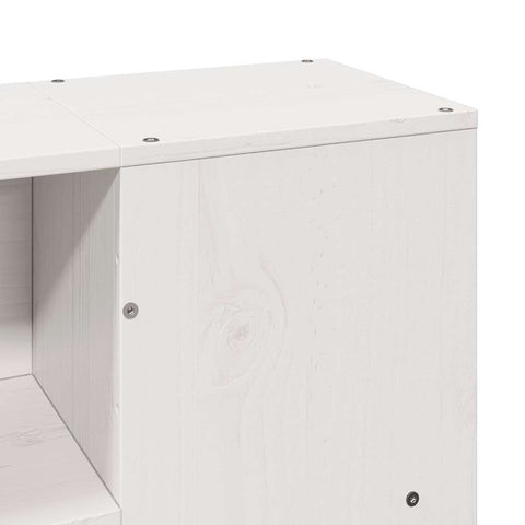 vidaXL Bookcase Bed without Mattress White 140x200 cm Solid Wood Pine