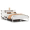 vidaXL Bookcase Bed without Mattress White 150x200 cm King Size Solid Wood Pine