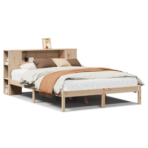 vidaXL Bookcase Bed without Mattress 160x200 cm Solid Wood Pine