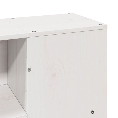 vidaXL Bookcase Bed without Mattress White 160x200 cm Solid Wood Pine