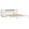 vidaXL Bookcase Bed without Mattress White 180x200 cm Super King Solid Wood Pine