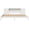 vidaXL Bookcase Bed without Mattress White 180x200 cm Super King Solid Wood Pine