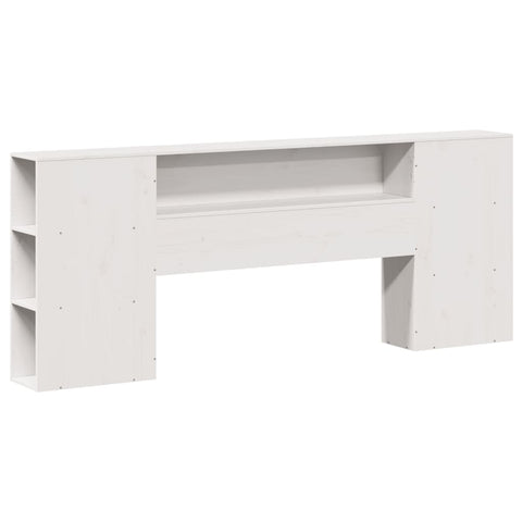 vidaXL Bookcase Bed without Mattress White 180x200 cm Super King Solid Wood Pine