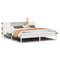 vidaXL Bookcase Bed without Mattress White 200x200 cm Solid Wood Pine