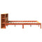 vidaXL Bookcase Bed without Mattress Wax Brown 140x200 cm Solid Wood Pine