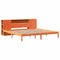 vidaXL Bookcase Bed without Mattress Wax Brown 200x200 cm Solid Wood Pine