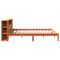 vidaXL Bookcase Bed without Mattress Wax Brown 200x200 cm Solid Wood Pine