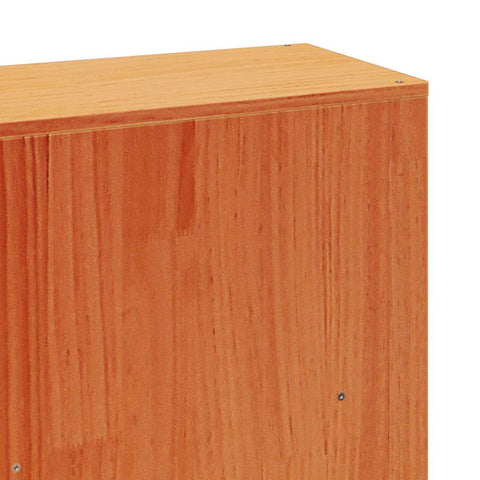 vidaXL Bookcase Bed without Mattress Wax Brown 200x200 cm Solid Wood Pine